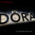 Logotipo de marca LED acrílico o señales de metal